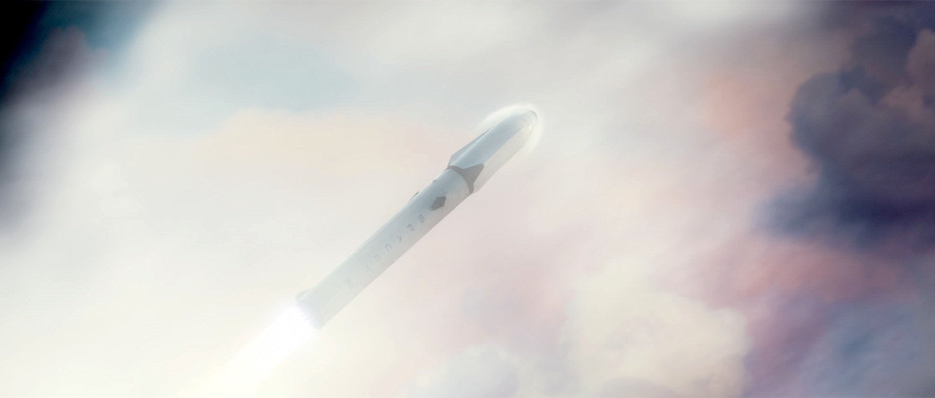 Flug einer Falcon-Heavy-Rakete: Sie ist stark genug, um eine bemannte Raumkapsel in den Orbit zu bringen.