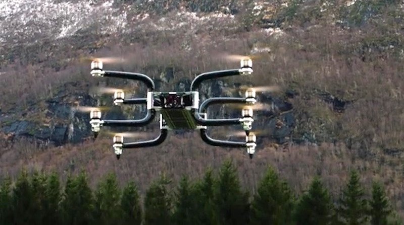Die Drohne Griff 300 kann bis zu 225 kg Nutzlast transportieren.