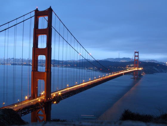 Die Golden Gate Bridge von San Francisco feiert ihren 80. Geburtstag