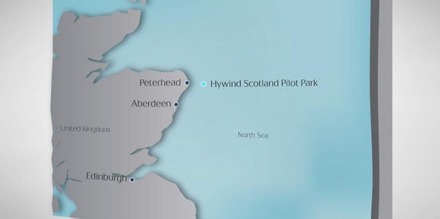 Karte der Küste vor Schottland