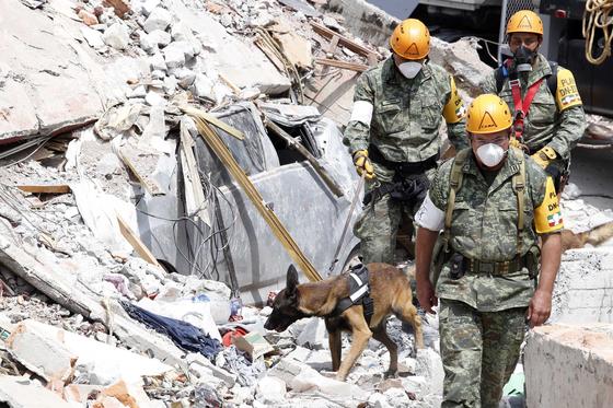 Mitarbeiter der Rettungskräfte suchen in Mexiko-Stadt nach eingeschlossenen Menschen. Erdbeben wie dieses zeigen, wie hilflos der Mensch Naturgewalten noch immer gegenübersteht. Doch einige technische Entwicklungen geben Hoffnung.