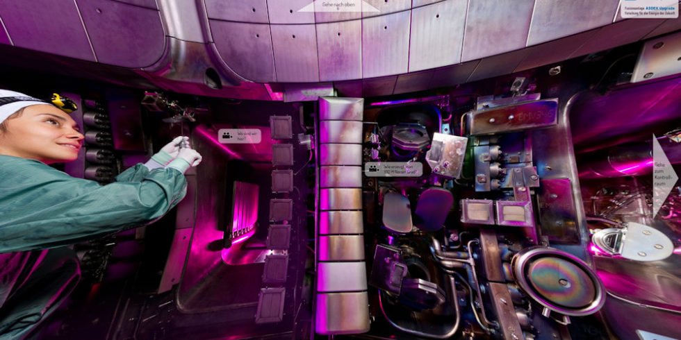 Plasmakammer im Fusionsreaktor Wendelstein 7 X