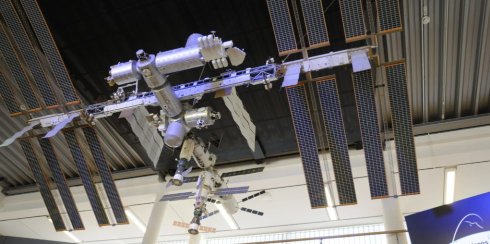 Modell der ISS im Astronautenzentrum in Köln.