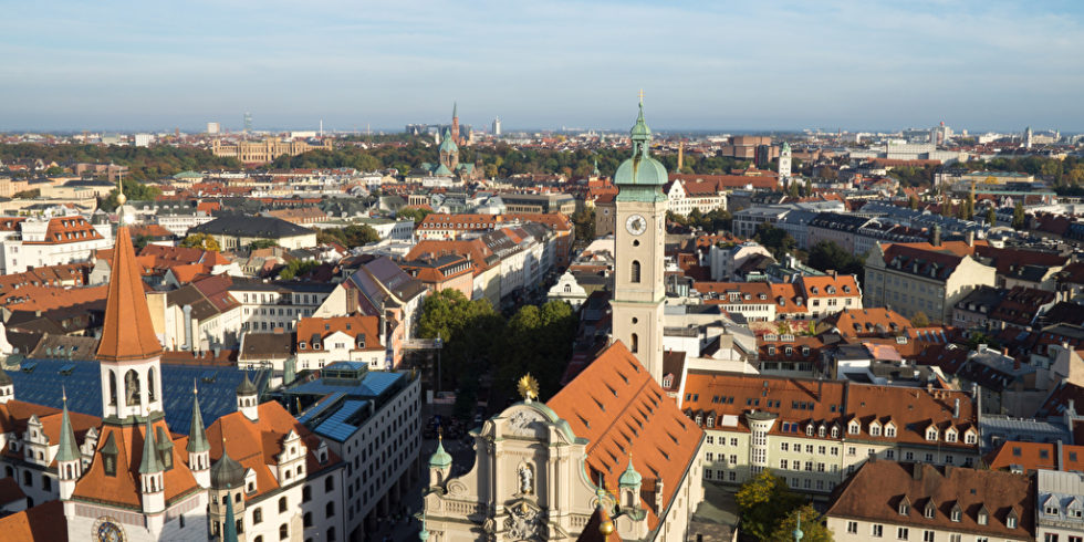 Blick über die Dächer von München