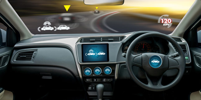 Illustration Cockpit autonomes Fahrzeug