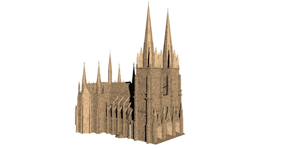 Kölner Dom als freigestelltes 3D-Modell