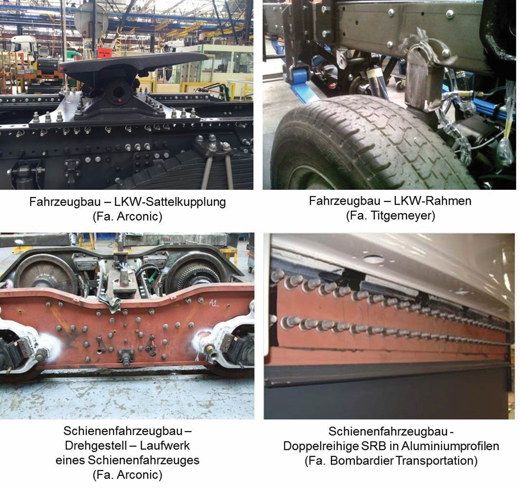 Bild 3 Aktuelle Anwendungsgebiete von Schließringbolzensystemen im Maschinenbau. Bild: Verfasser