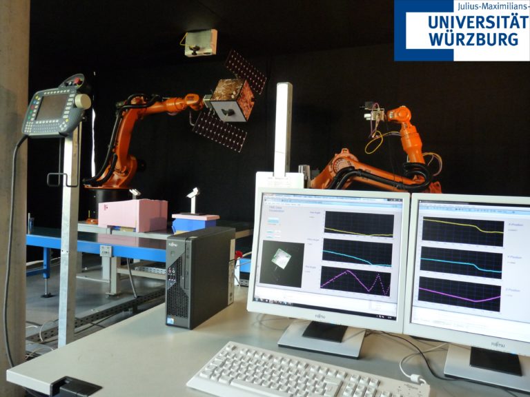 An der Uni Würzburg gab es schon Experimente für das nationale Programm DEOS zum Andocken eines Roboters an eine Raumsonde – doch das Projekt wurde aufgegeben. Foto: Julius-Maximilians-Universität Würzburg