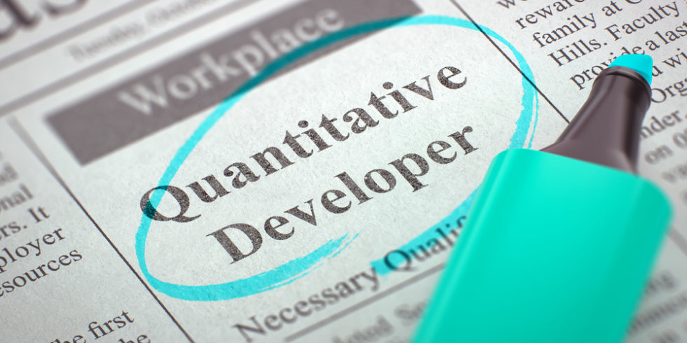 Zeitungsannonce Quantitative Developer