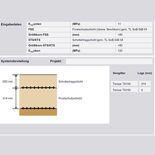 Die kostenfreie Software TensarPave-GMC