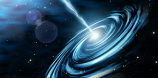 Sternenstaub kreist um Galaxie