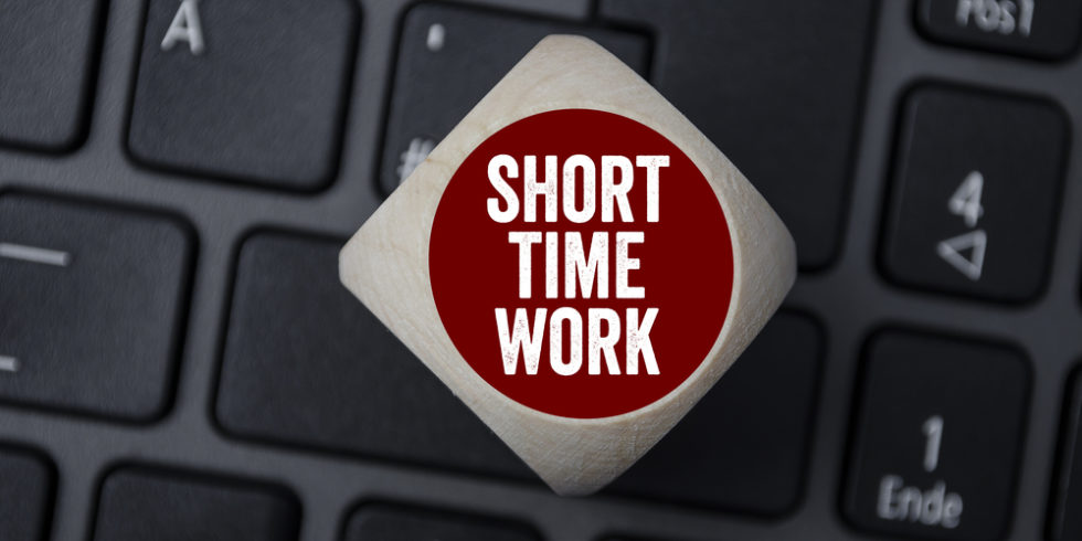 Taste Short Time Work auf Tastatur