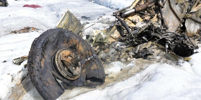 Wrackteile der Dakota in den Schweizer Alpen. Foto: ABC Abwehrlabor 1