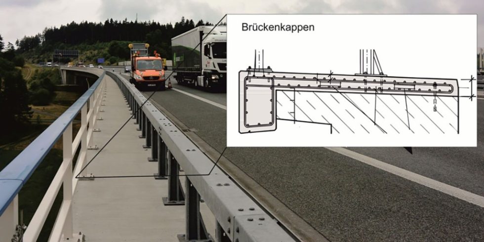 Die Brückenkappe, wie hier an einer Autobahn, sind hohen Belastungen ausgesetzt. Foto: Christoph Dauberschmidt
