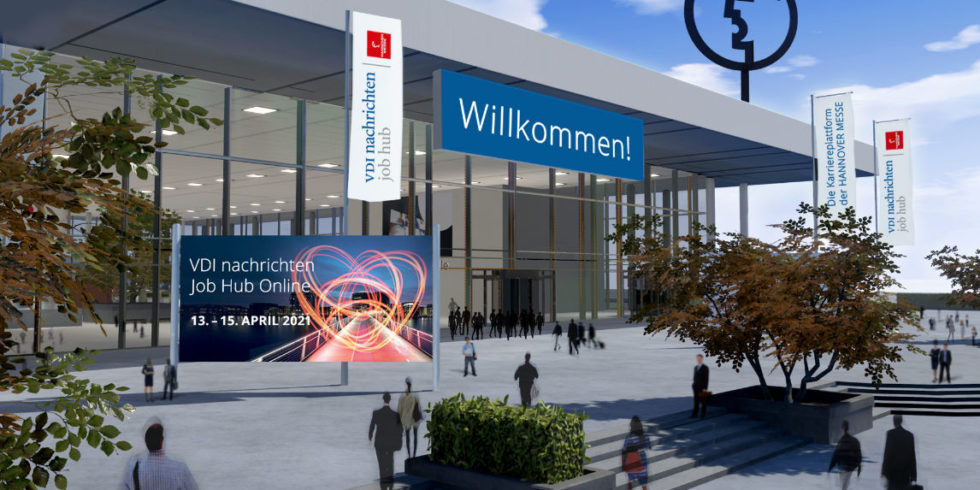 Der VDI nachrichten Job Hub online: Das Drehkreuz für Ihre Karriere auf der Hannover Messe 2021. 