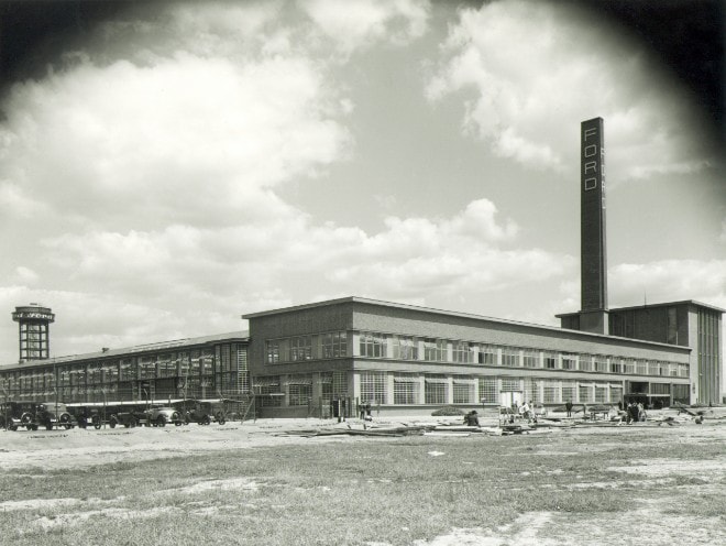 Die Ford-Werke in Köln-Niehl im Jahr 1931. Foto: Ford