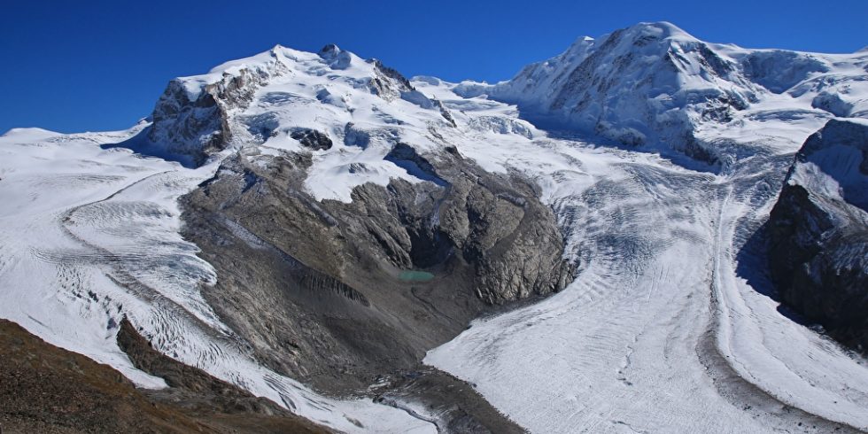 Gletscher mit Schmelzwasser