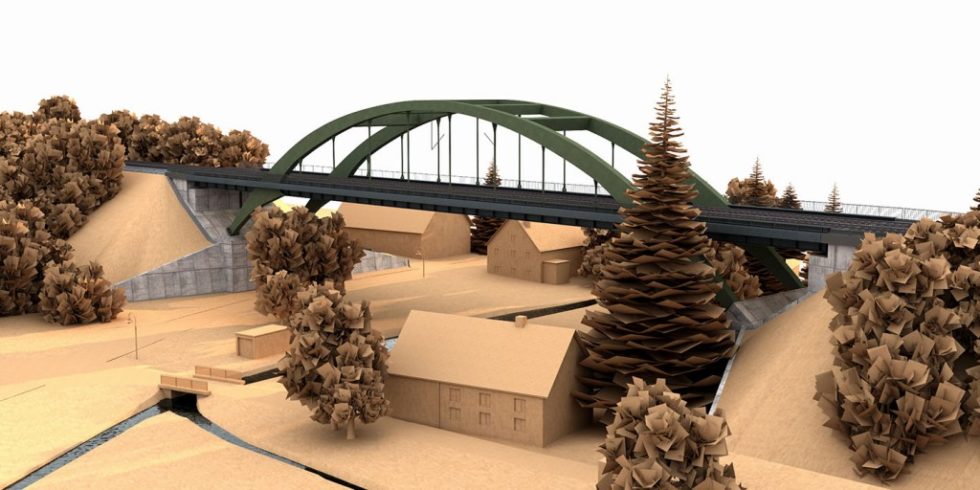 Der Digitale Zwilling für das Ottendorfer Viadukt wurde nachträglich erstellt. Foto: Alexander Peter/HTW Dresden