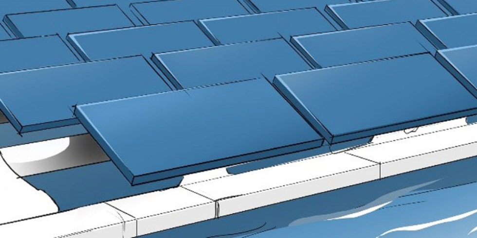 Illustration schwimmende Solarmodule