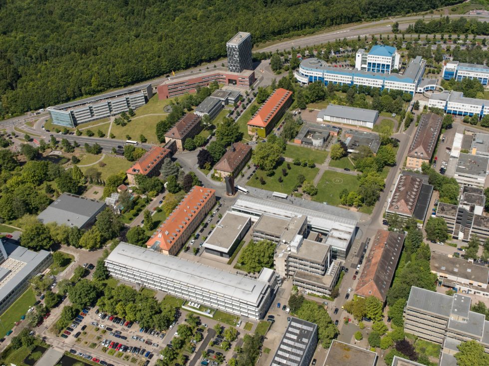 Uni-Campus in Saarbrücken von oben