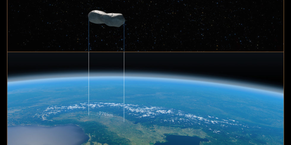 Der Hundeknochen-Asteroid Kleopatra ist halb so lang wie der Ärmelkanal. Foto: ESO/M. Kornmesser/Marchis et al