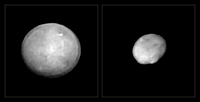 Ceres und Vesta nebeneinander