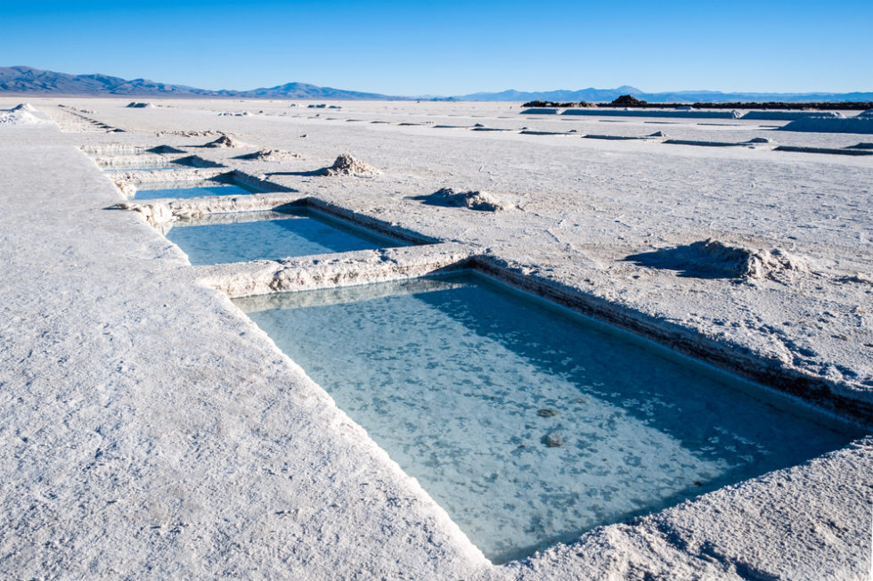 Große Becke Lithium in Wüste