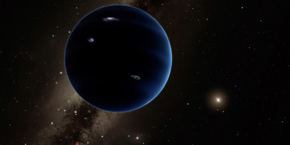 Planet 9 soll extrem weit von der Sonne entfernt sein: Für eine Umrundung braucht er 10.000 bis 20.000 Jahre. Foto:  Caltech/R. Hurt (IPAC)
