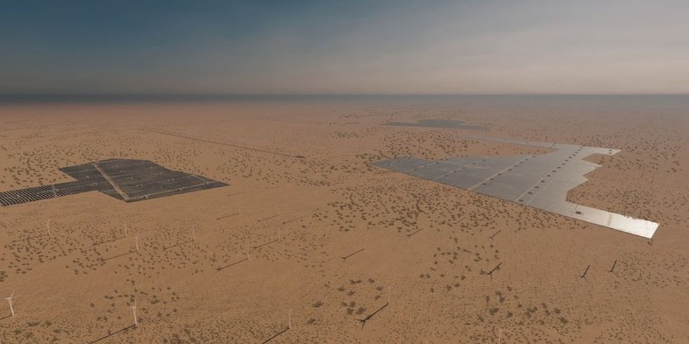 Solar- und Windenergie aus der Wüste Namibias sollen auch den Wasserstoffhunger Deutschlands stillen helfen. Foto: Enertrag