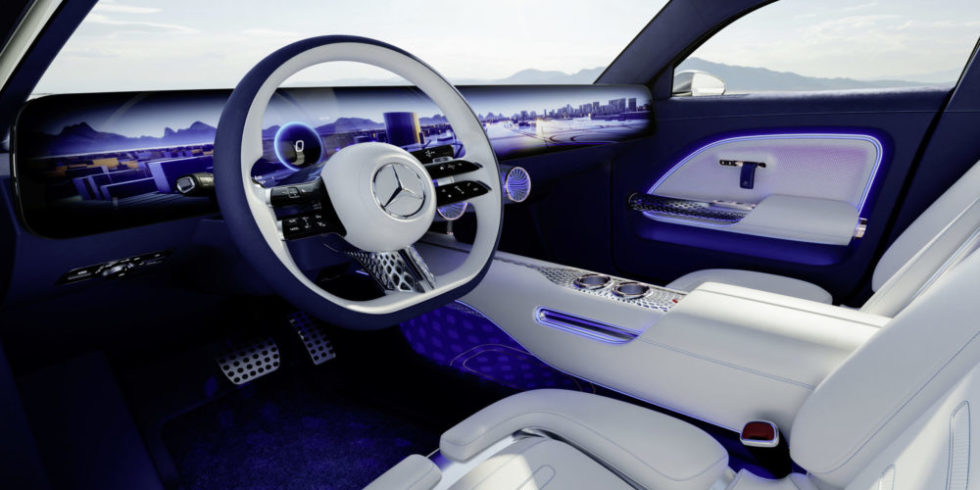 Cockpit des Mercedes-Benz Vision EQXX