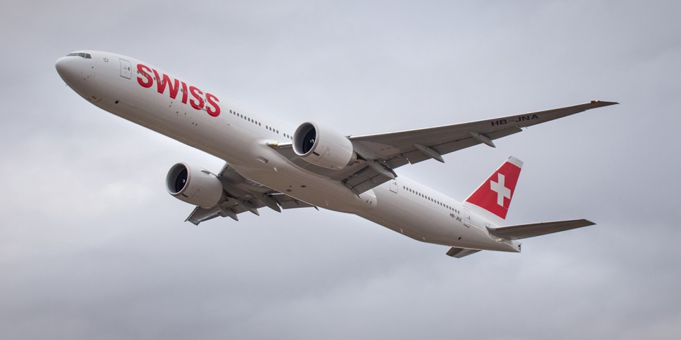 Swiss International Air Lines (Swiss) ist die größte Fluggesellschaft der Schweiz. Die gesamte Boeing-Langstreckenflotte dieser Airline soll in Kürze mit der Kerosin und Kohlendioxid sparenden „AeroShark“-Oberflächentechnologie nachgerüstet werden. Foto: Swiss
