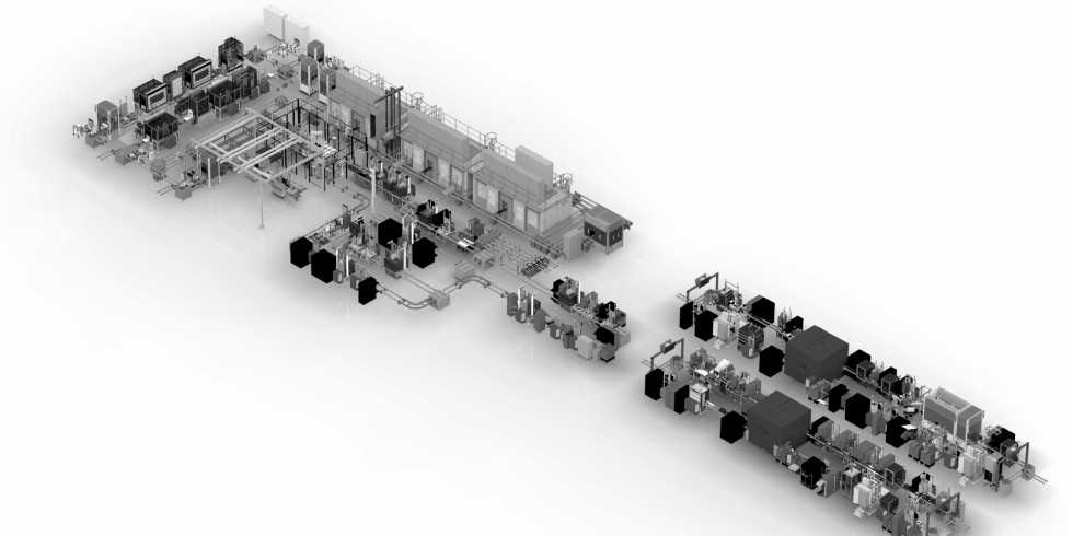 Vom ersten Anlagekonzept bis zur stabilen Serienproduktion: Der Schaeffler Sondermaschinenbau bietet individuelle, schlüsselfertige Produktionslösungen, wie diese Montagelinie für E-Achssysteme, von der Einzelteilmontage bis zur abschließenden Funktionsprüfung. Foto: Schaeffler