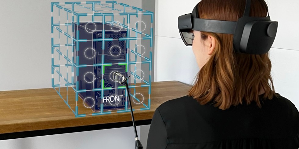 Schallleistungsmessung mittels Augmented Reality. Foto: Holo-Metrix GmbH