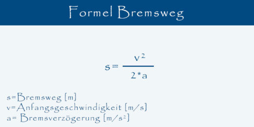 Formel Bremsweg