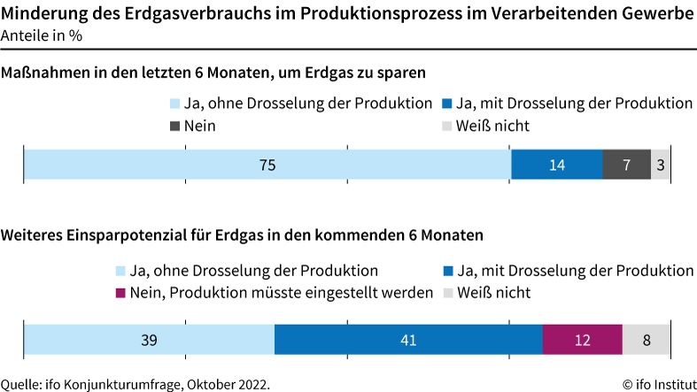 Minderungs des Erdgasverbrauchs im Produktionsprozess