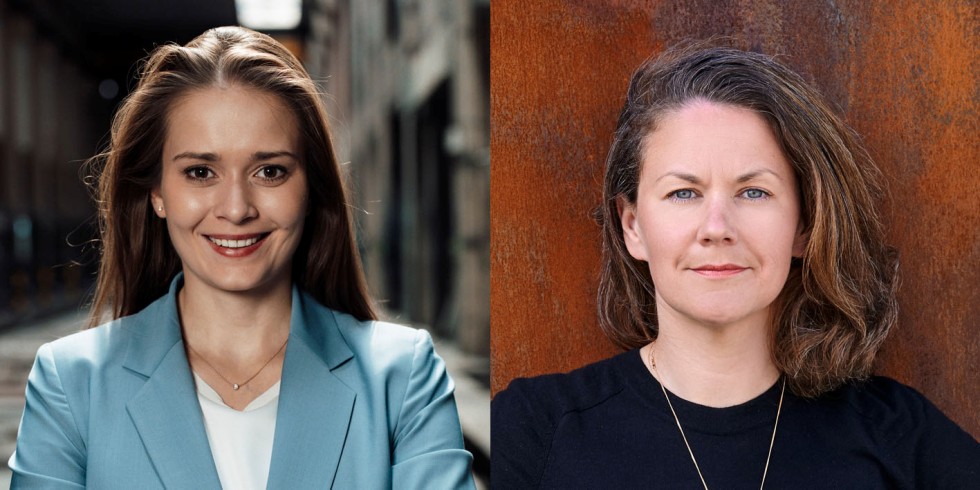 1. Vorsitzende des BiB ist Sarah Dungs, Geschäftsführerin der Greyfield Group (links), 2. Vorsitzende Diana Anastasija Radke (rechts), Managing Partner der KVL Bauconsult GmbH. Foto: BiB