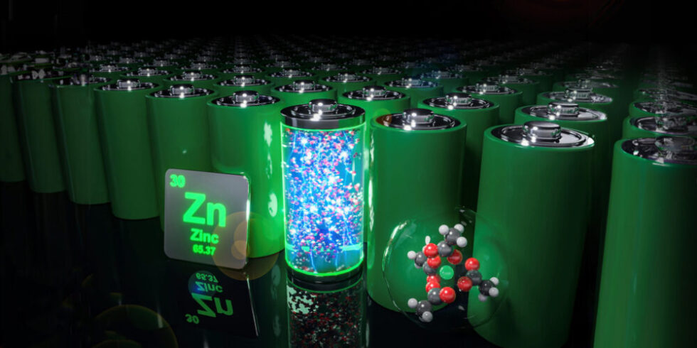 Darstellung von Zink-Batterien als Konkurrenz für Lithium-Ionen-Batterien