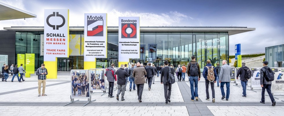 Das Messeduo Motek/Bondexpo findet vom 10. bis zum 13. Oktober auf dem Messegelände in Stuttgart statt. Foto: P.E. Schall