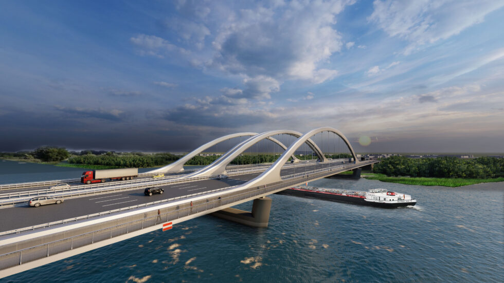 Visualisierung des Ersatzneubaus der Süderelbbrücke. Foto: Schüßler-Plan
