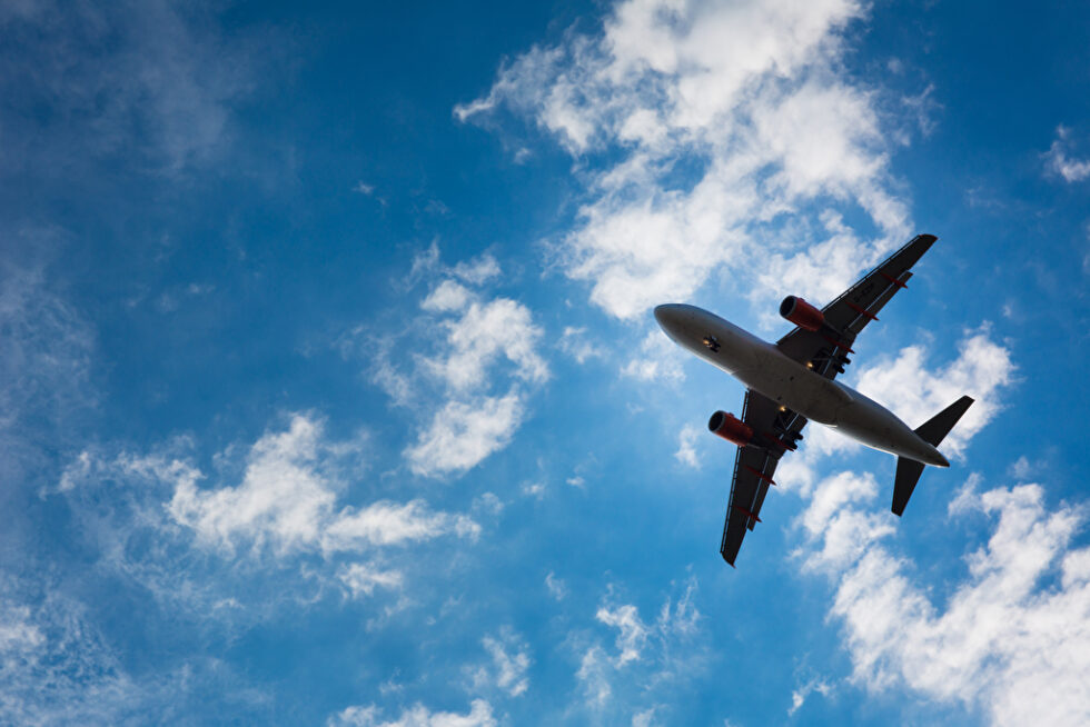 Flugzeug in der Luft