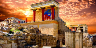 Ate Mauern von Knossos in der Nähe von Heraklion