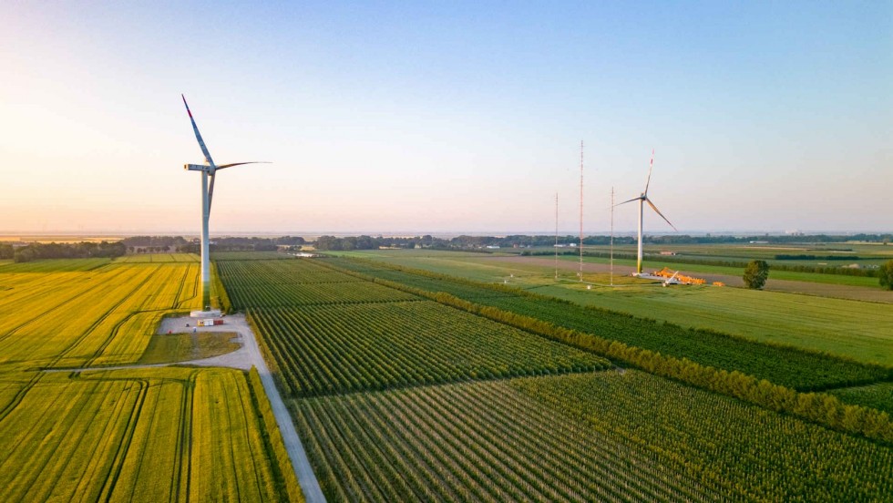 Der DLR-Forschungspark Windenergie WiValdi in Krummendeich hat den Anspruch, Wissenschaft im Originalmaßstab unter realistischen Bedingungen zu ermöglichen. Foto: DLR