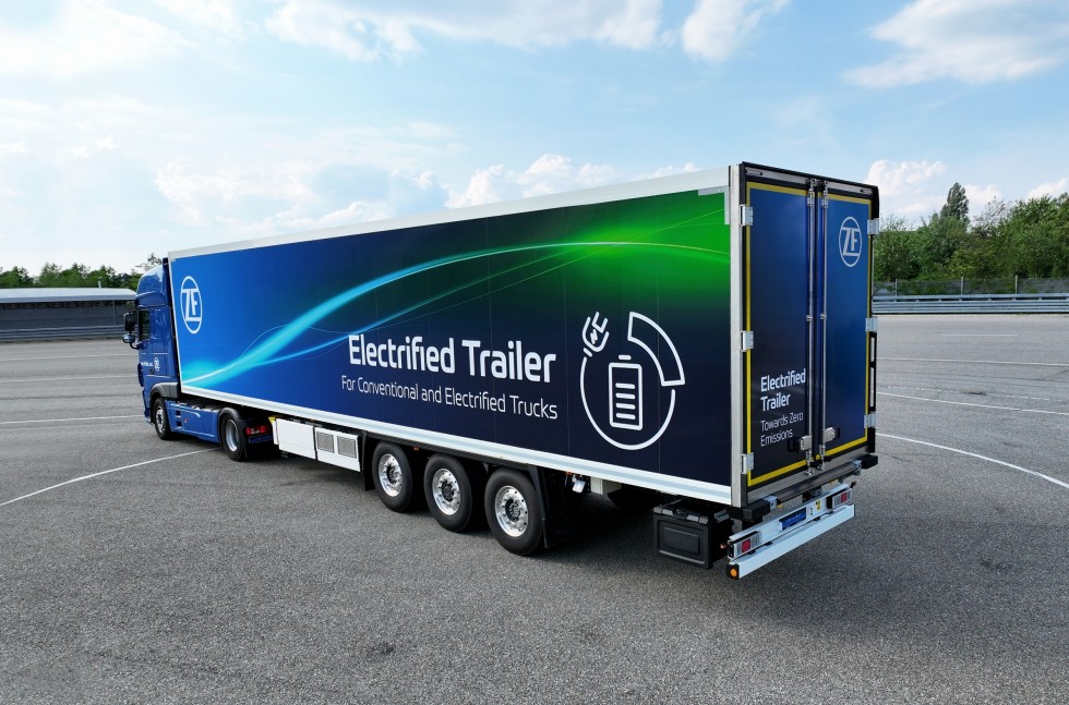 Neu konzipiert: Der elektrifizierte Trailer von ZF. Foto: ZF