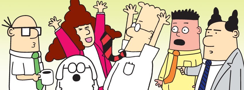Scott Adams schuf mit den Dilbert-Strips einen Bürokosmos, in dem sich alle Figuren darin überbieten, sich das tägliche Arbeitsleben zur Hölle zu machen.