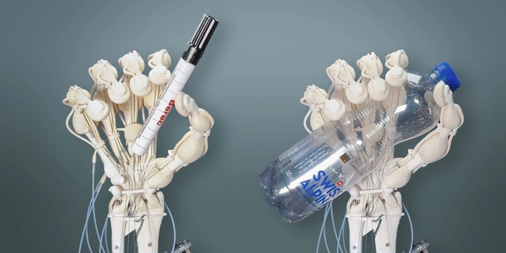 Roboterhand mit Knochen, Sehnen und Bändern aus dem 3D-Drucker