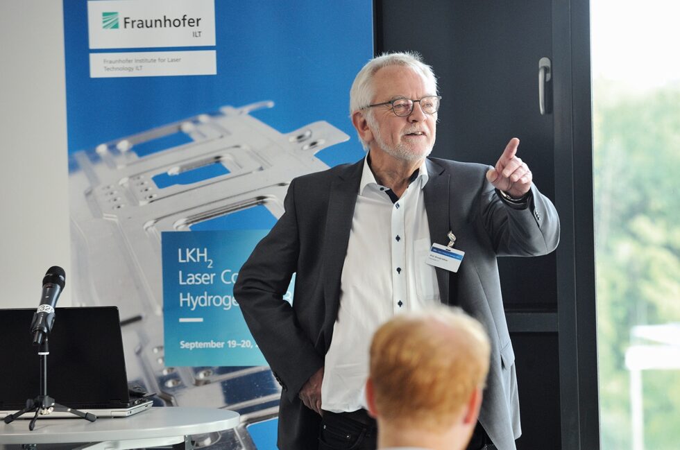 Prof. Arnold Gillner, Fraunhofer ILT, plant das neue Netzwerk und sucht Unternehmen und Institute, um die Wasserstechnik zügig voranzubringen. Foto: Fraunhofer ILT, Aachen.