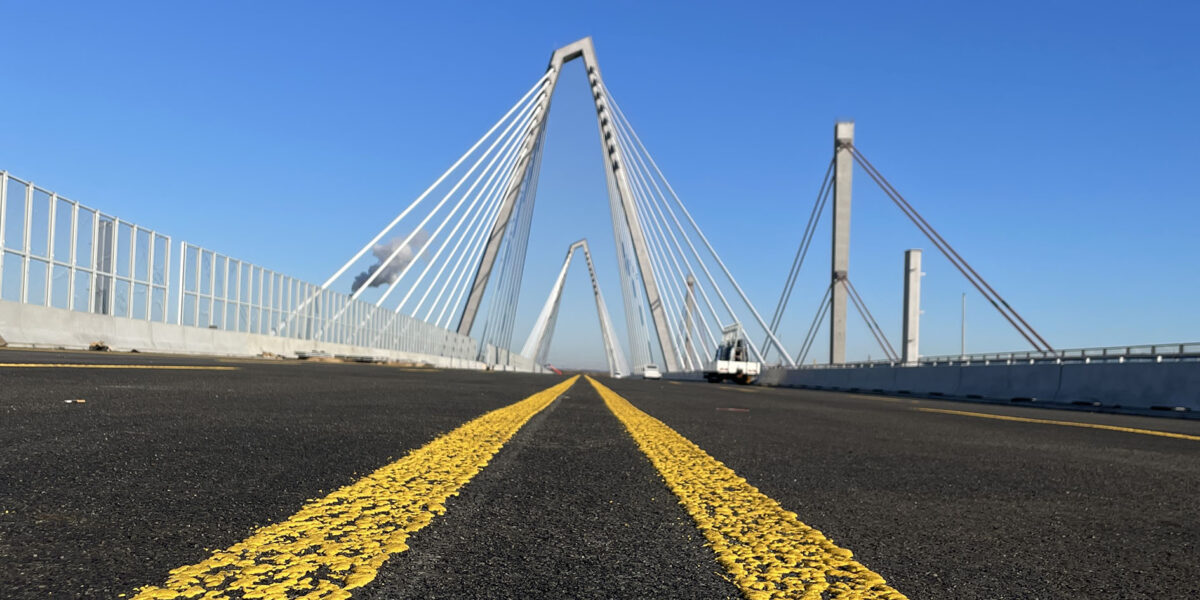 Für den Verkehr freigegeben: Erster Teil der Leverkusener Rheinbrücke. Foto: Autobahn GmbH