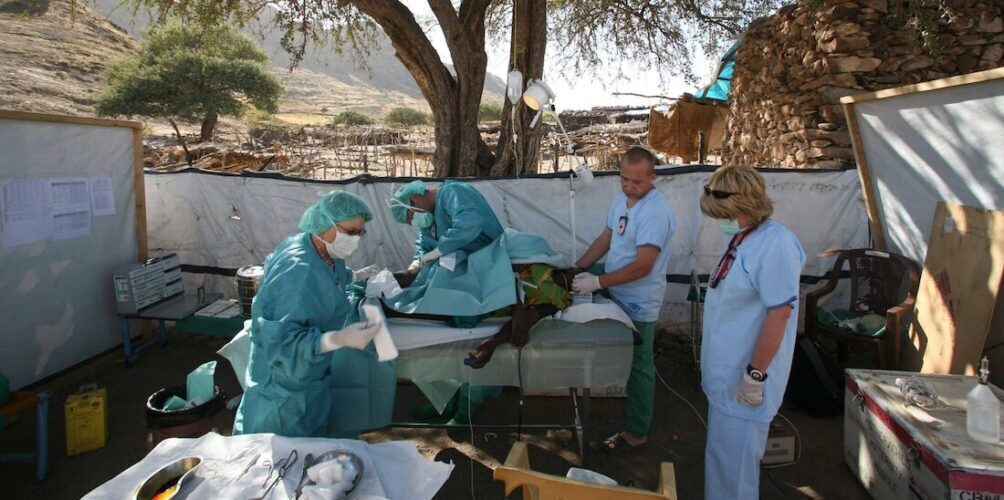 Medizinische Einrichtung im Sudan, die vim IKRK beliefert wird.