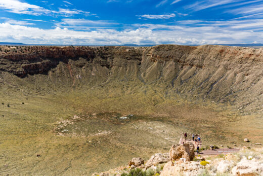 Einschlagkrater des Meteoriten Canyon Diablo im Coconino County, Arizona, USA. Der Barringer-Krater hat einen Durchmesser von etwa 1200 Metern. Foto: PantherMedia / oscity