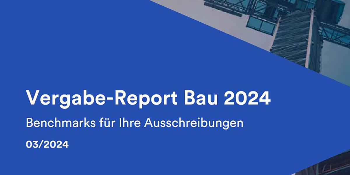 Der Vergabreport zeichnet ein  Bild der aktuellen Landschaft in der Vergabe von Bauleistungen , mit einem besonderen Fokus auf Benchmarks und Leistungsvergleichen. Bild: Cosuno